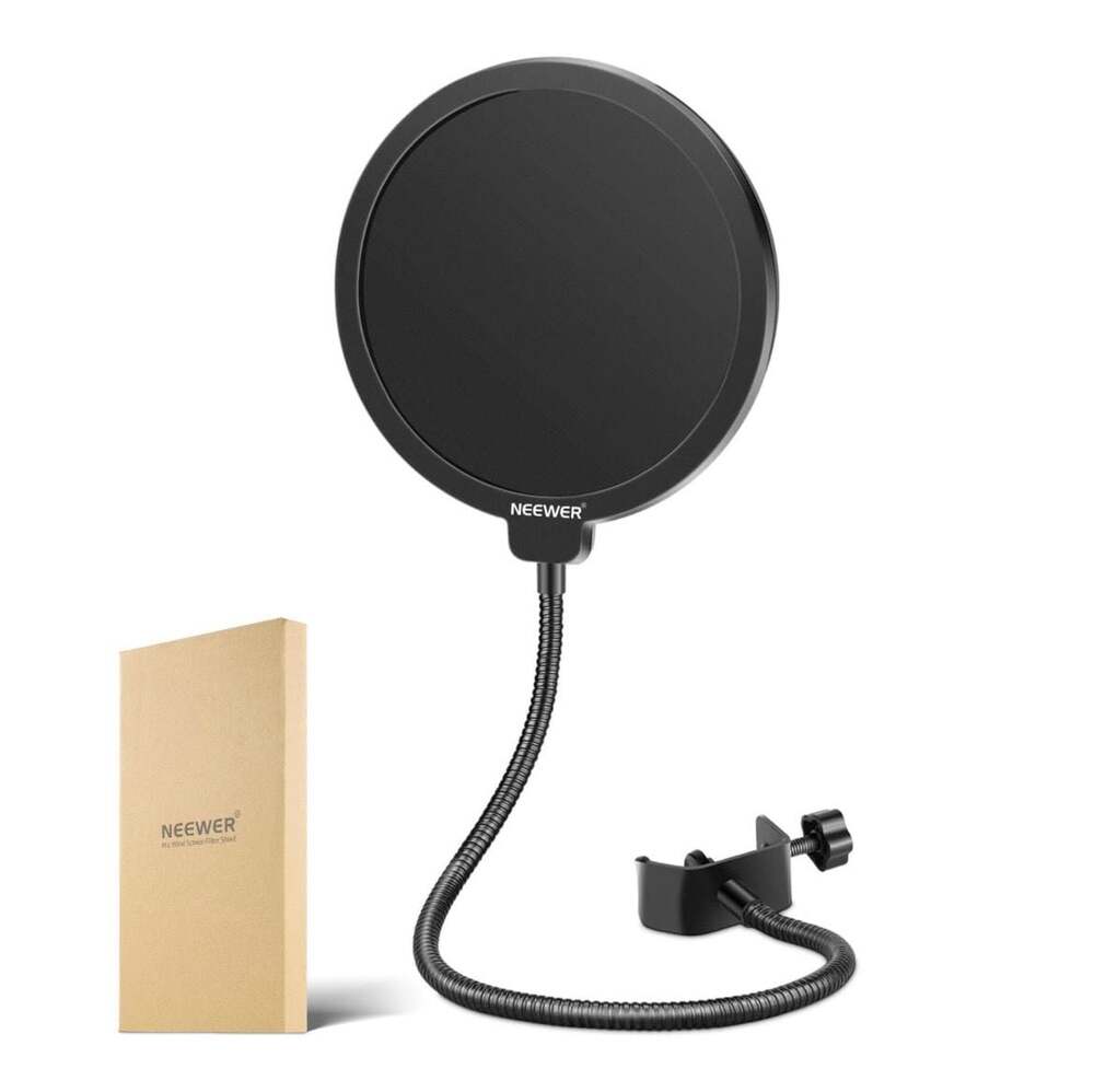 Neewer Professional Microphone Pop Filter with Flexible Gooseneck and Mounting C